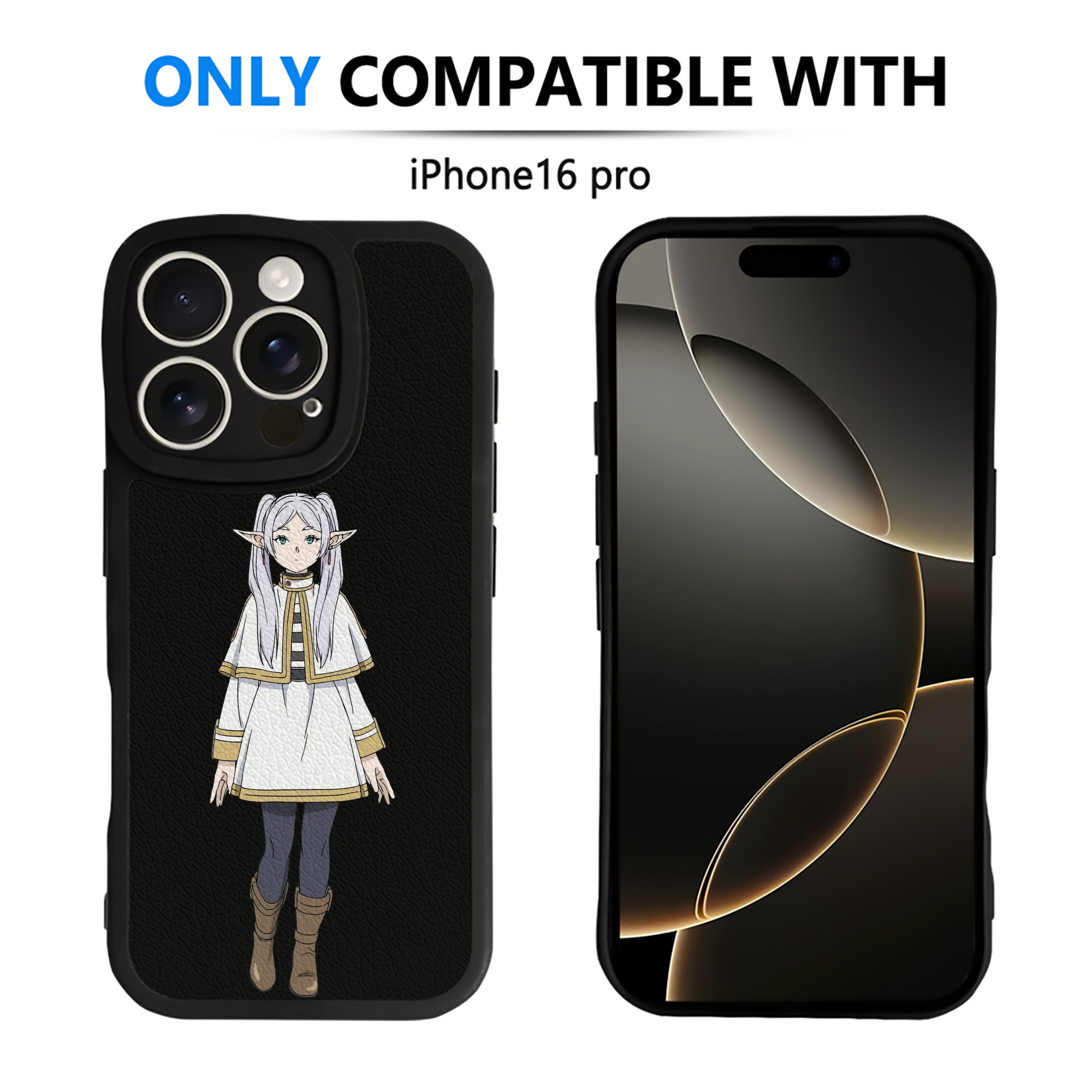 （画像用） 葬送のフリーレン Frieren 【iPhone 16シリーズ対応】シリコンスマホケース（レザー調） 材質：シリコン
